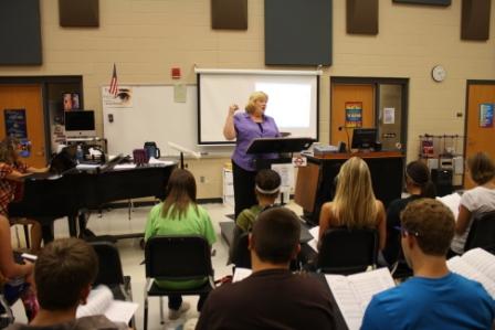 SHHS students in Georann Whitman's Choir classroom